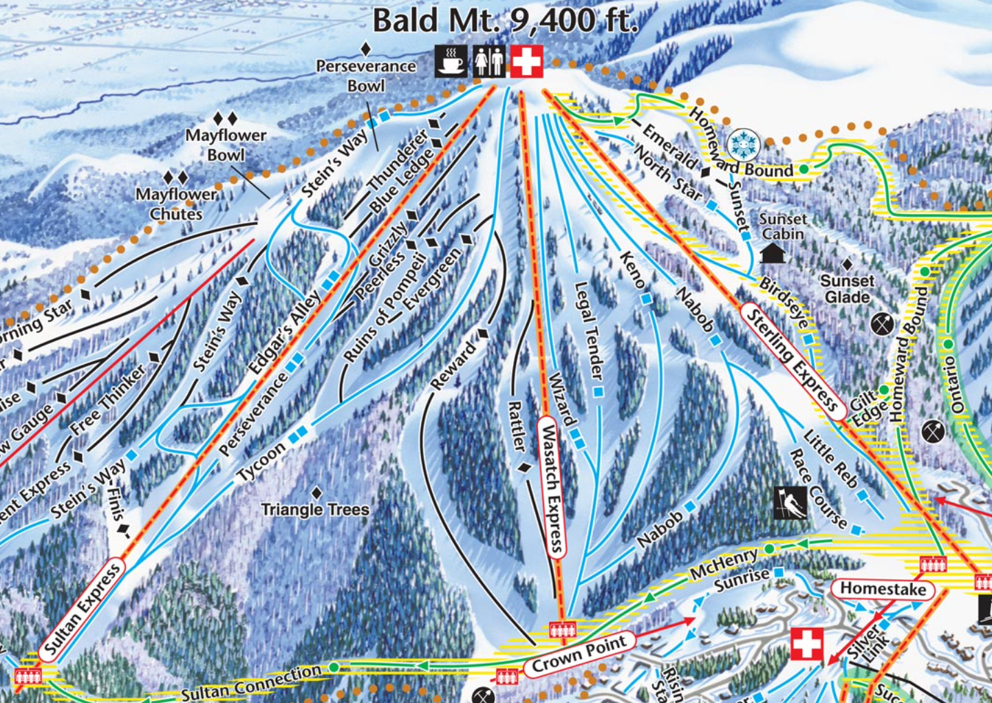A map of Bald Mountain from the 2023 Deer Valley Press Kit